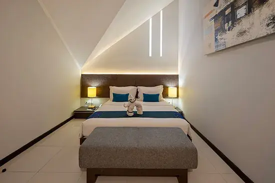 Three Bedroom Balcony with Loft Suites - Double Bed at Upstairs